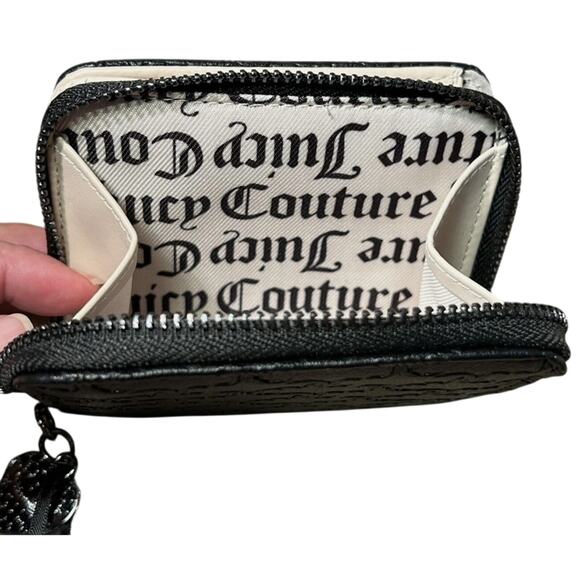 Juicy Couture Women's Small Zip Around Wallet Good Times Babe Liquorice - Picture 4 of 6